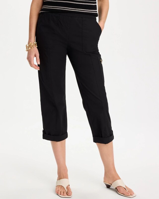 Poplin Cropped Pants - image 1